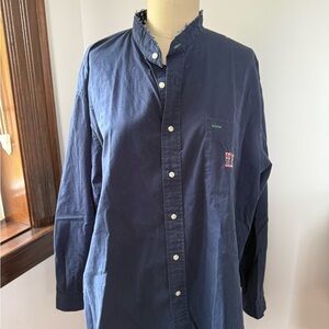 Tommy Hilfiger Dark Blue Casual Button-Down Shirt